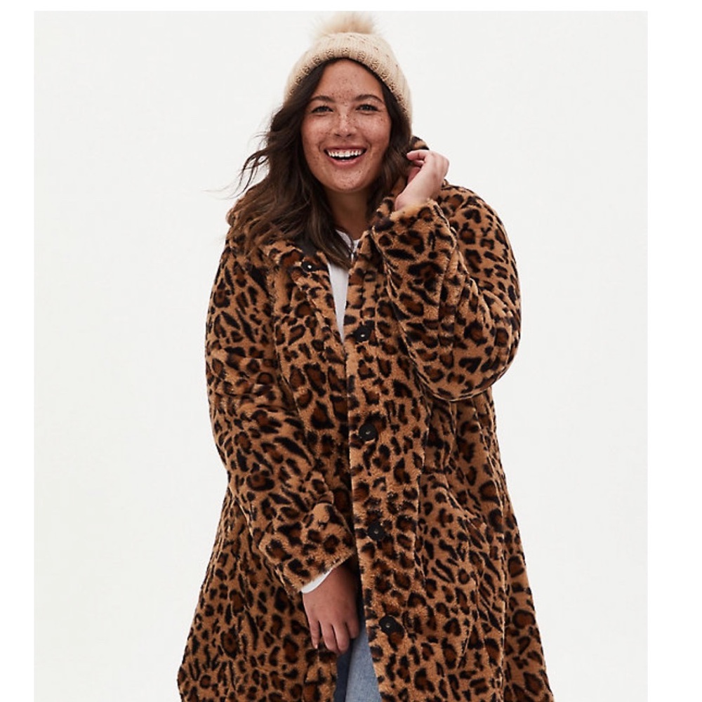 SOLD Torrid Leopard Faux Fur Hooded Coat